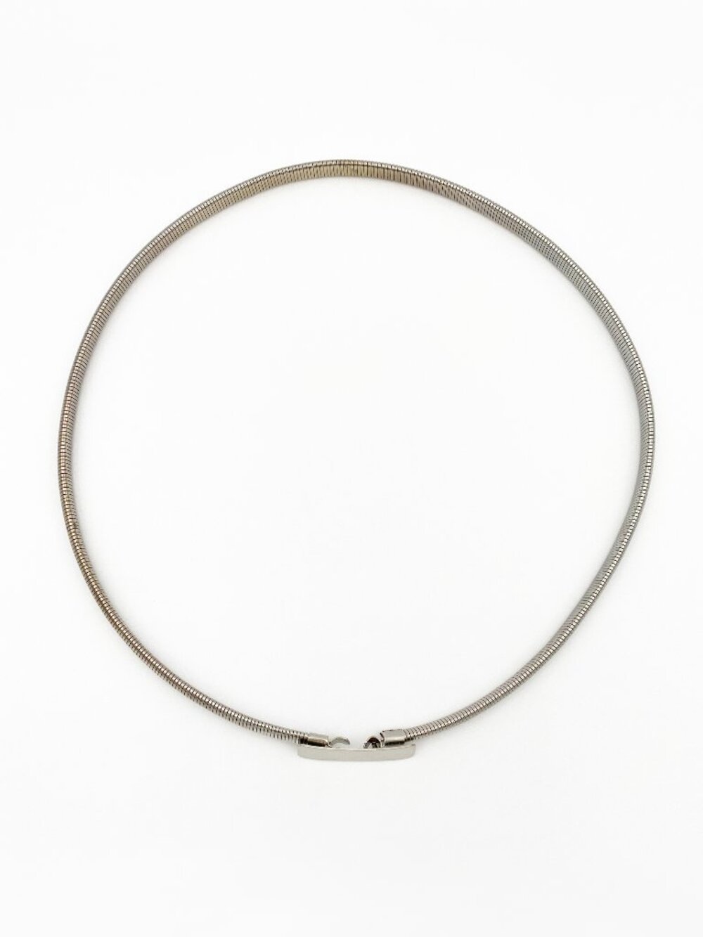 VINTAGE (c. 1980) | Silver Metal Omega Snake Chain Belt | VERY GOOD!!! - Picture 7 of 7